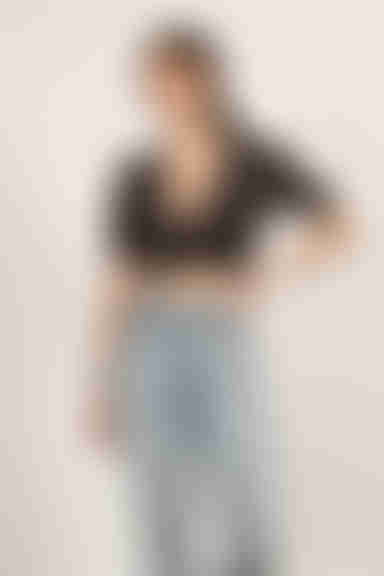 Delphine Crop Top - Black Multi