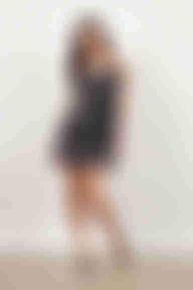 Irma Floral Tiered Mini Dress - Black Multi