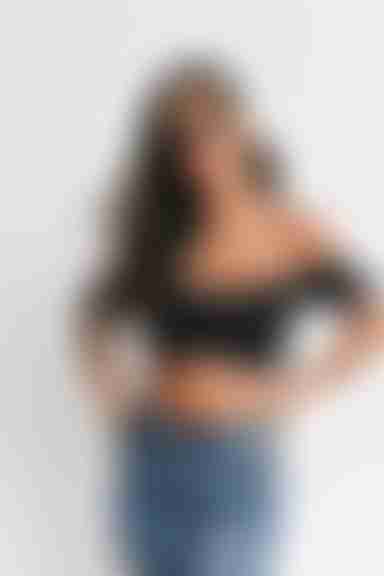 Lela Crop Top - Black Multi