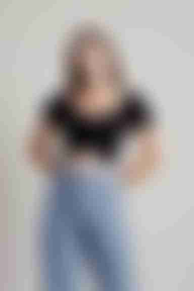 Mystical Love Crop Top - Black