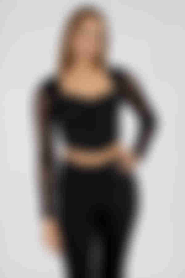 Night Out Glow Sweetheart Corset Top - Black