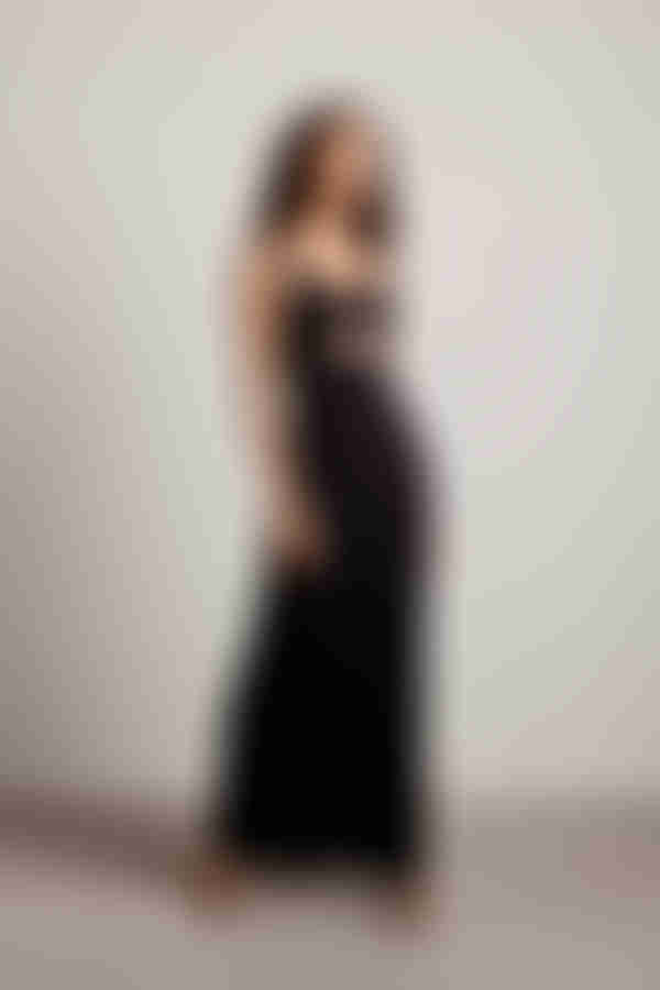 No Problem Ribbed Cutout Maxi Dress - Beige