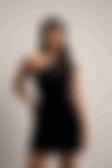 Orla Velvet Bodycon Mini Dress - Black