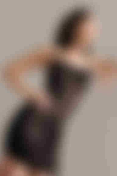 Please Stay Ruched Bodycon Mini Dress - Black