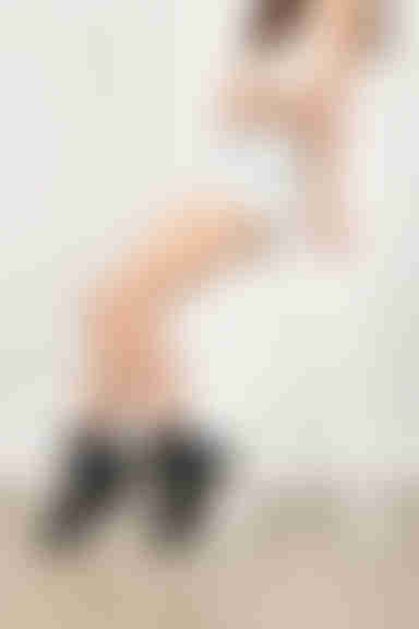 Prema Faux Leather Combat Boots - Black