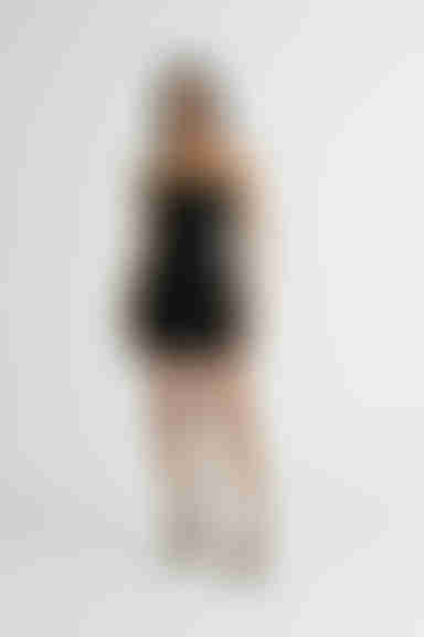 Put It Together Cross Back Bodycon Mini Dress - Black