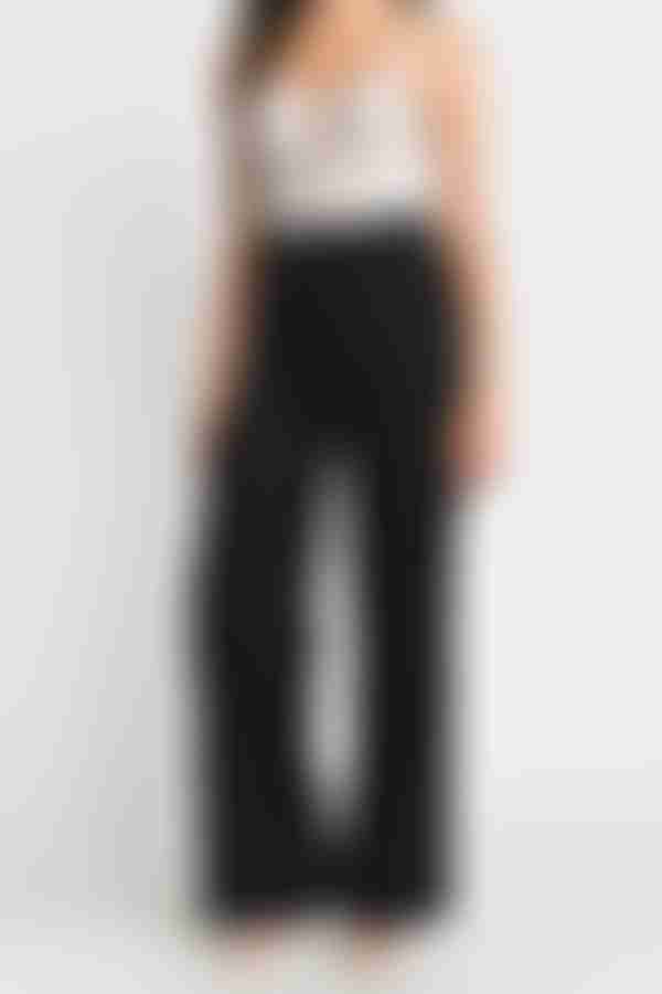 Rebel Wide Leg Pants - Black