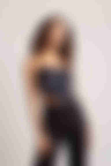 Resting Butterfly Crop Top - Black