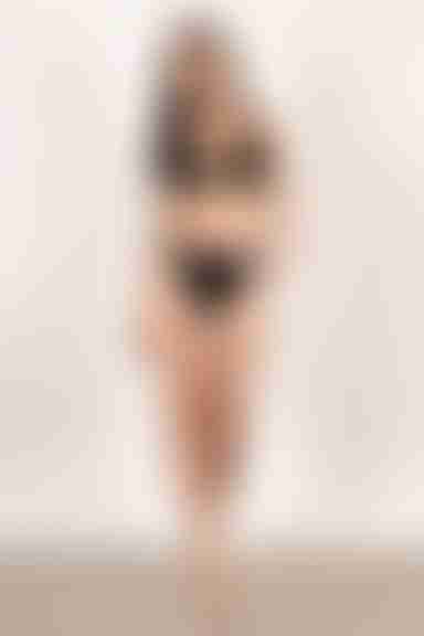 Rise Above High Waist Bikini Bottom - Black