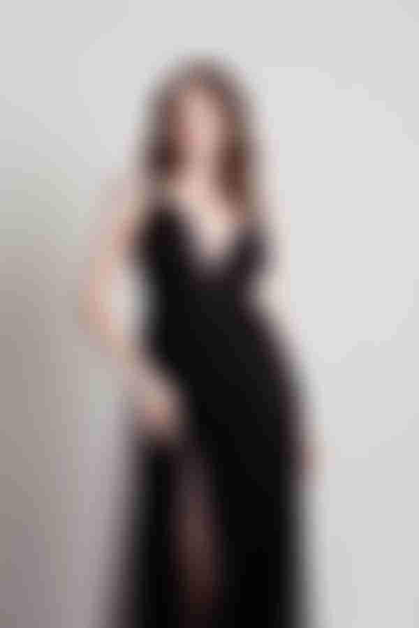 Slay The Night Deep V Double High Slit Maxi Dress - Burgundy