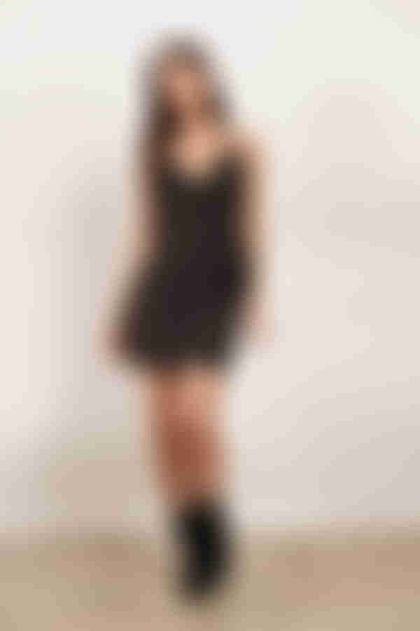 Stripe To The Point Ruffle Wrap Mini Dress - Black