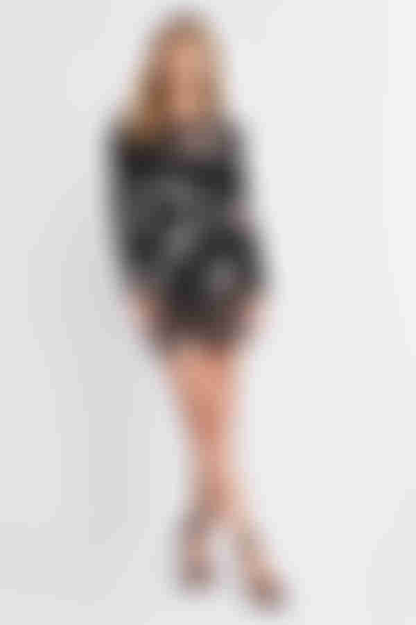 Sweet Relief Floral Sheer Mini Dress - Black