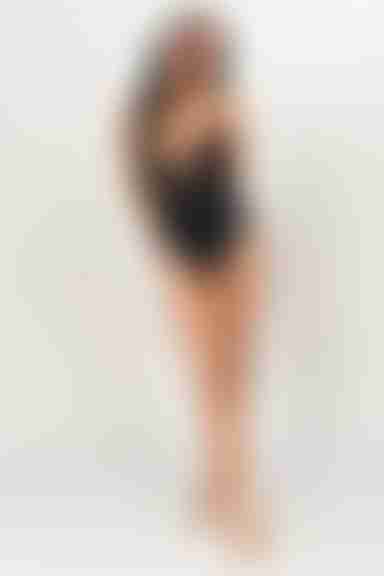 Swept Away Ruffle Monokini - Black