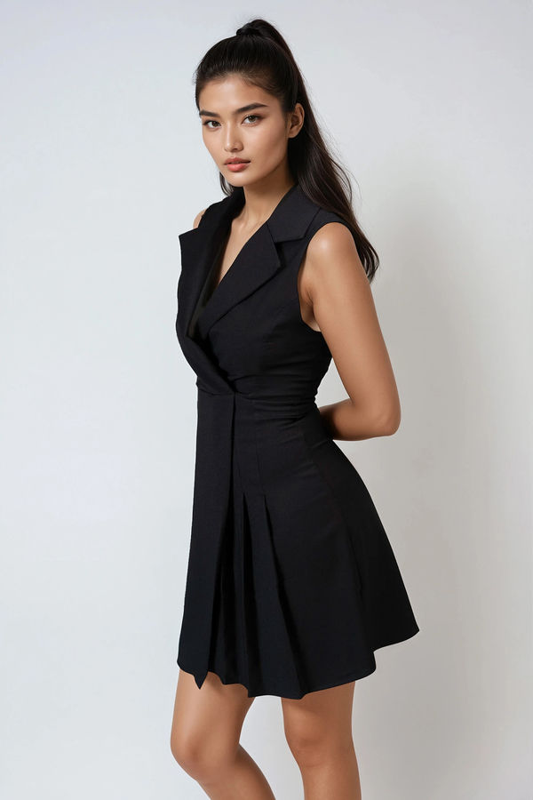 Switchin' Positions Tailored Blazer Mini Dress - Black