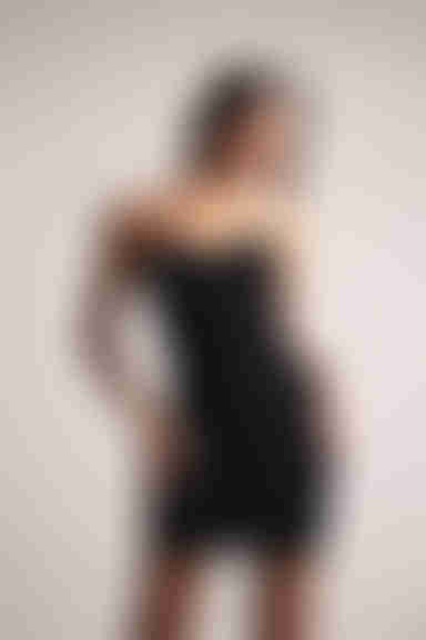 Take You Back Sparkly Cami Mini Dress - Black