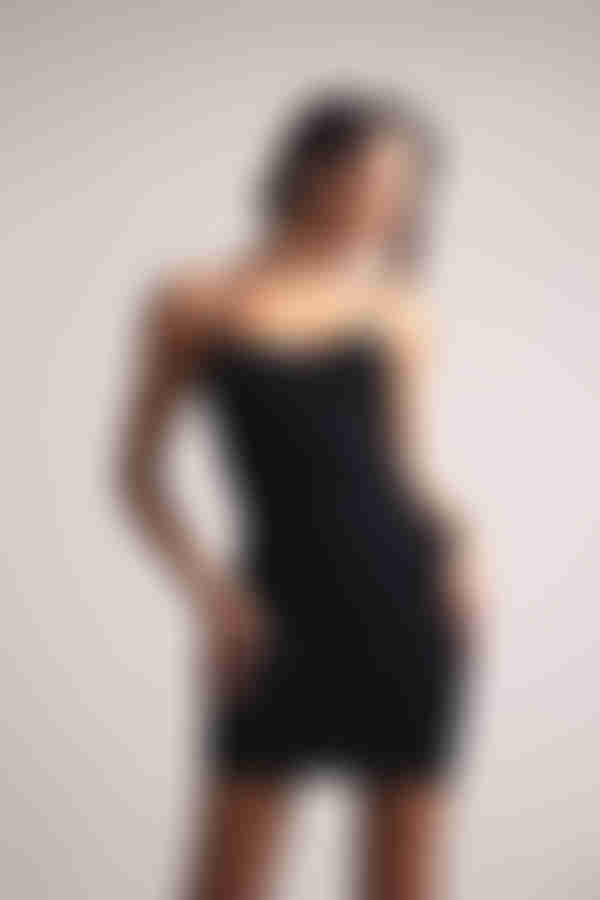 Take You Back Sparkly Cami Mini Dress - Black