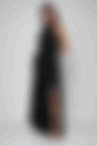 Thorn Kiss Floral Smocked Waist Maxi Dress - Black