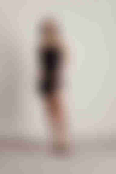 Walk On By Slit Bodycon Mini Dress - Black