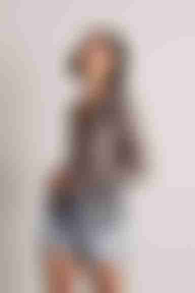 Take Me Out Again Front Tie Blouse - Black & White