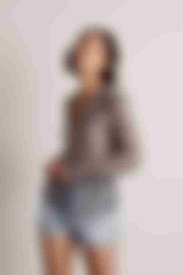 Take Me Out Again Front Tie Blouse - Black & White