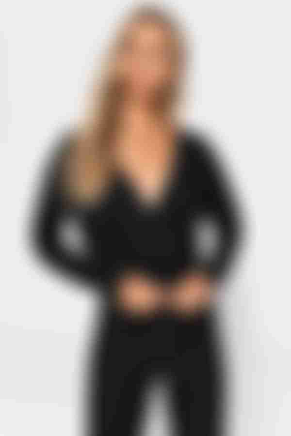 Wrap City Crop Top - Black