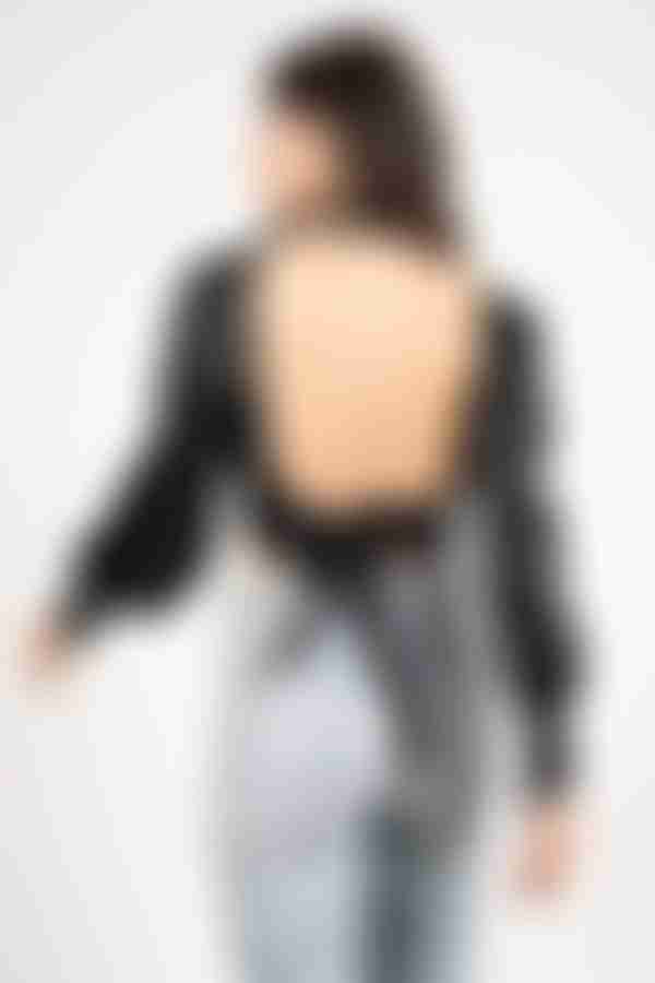 Xoana Backless Blouse - Black