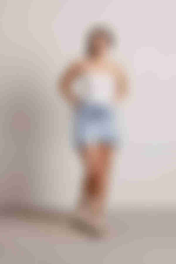 Alondra Floral Jacquard Mini Skirt - Blue