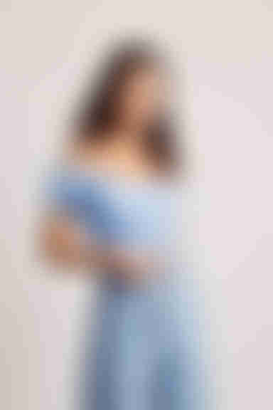 Celia Crop Top - Blue