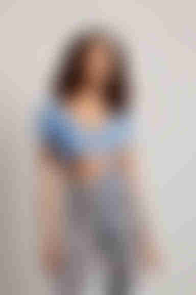 Center Stage Crop Top - Blue