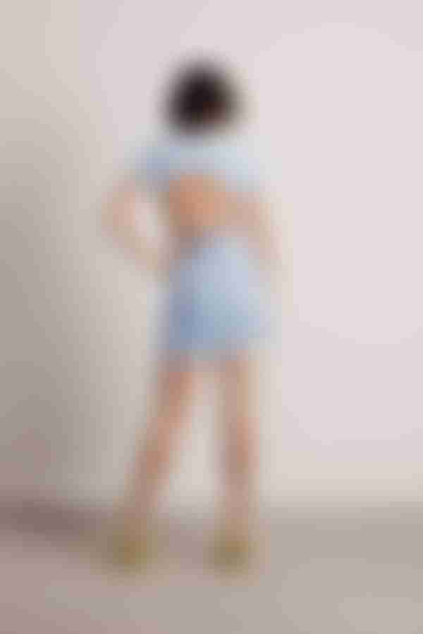 City Scene Ribbed Open Back Mini Dress - Lime