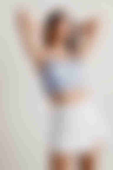 Get A Clue Crop Top - Blue