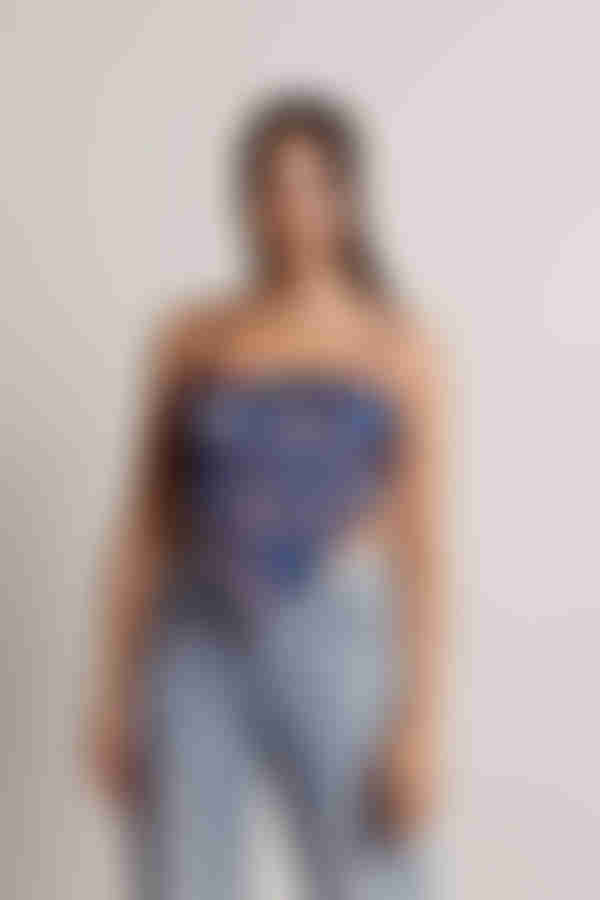 Lasso In Crop Top - Blue