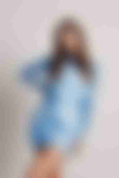 Melan Tie Dye Bodycon Mini Dress - Blue