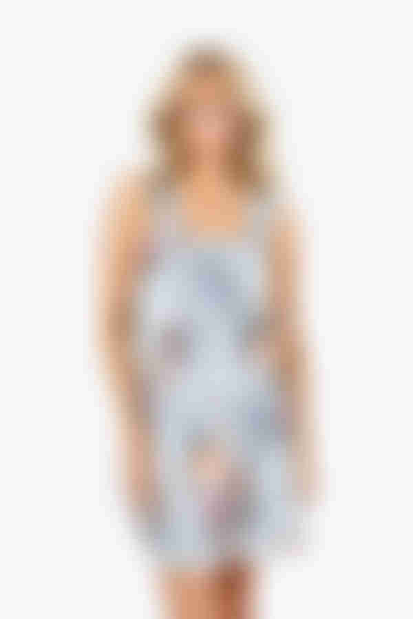 Milena Cotton Ruffle Mini Dress - Green