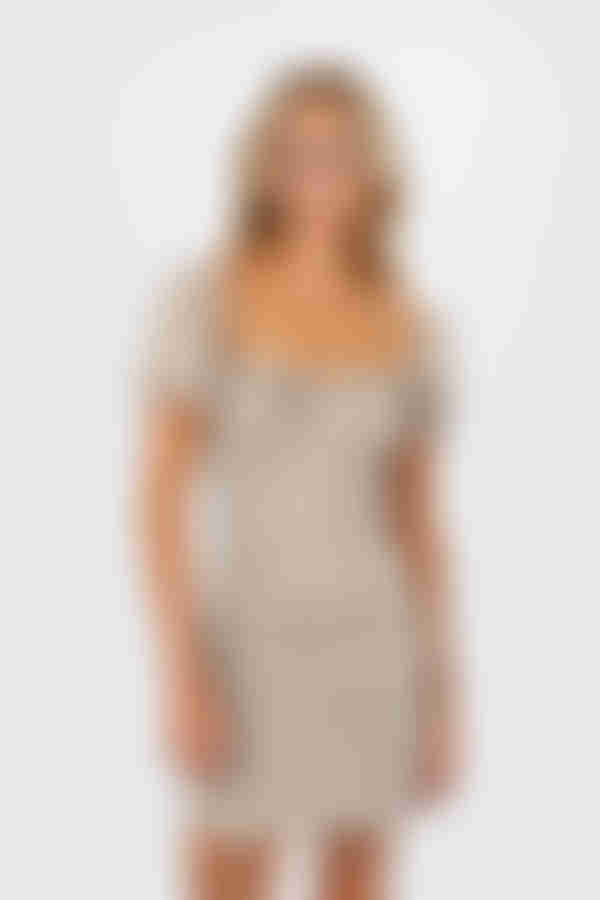 Simone Floral Puff Sleeve Mini Dress - Blue Multi