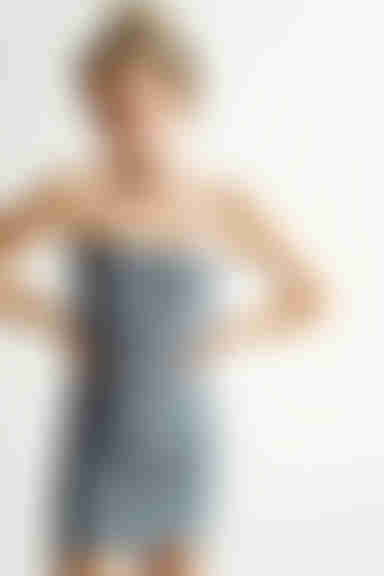 On Point Strapless Bodycon Mini Dress - Blue