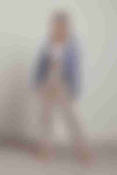 Play No Games Sweater Cardigan - Blue