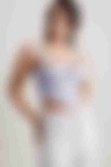 Focus On Me Corset Top - Blue Purple Plaid