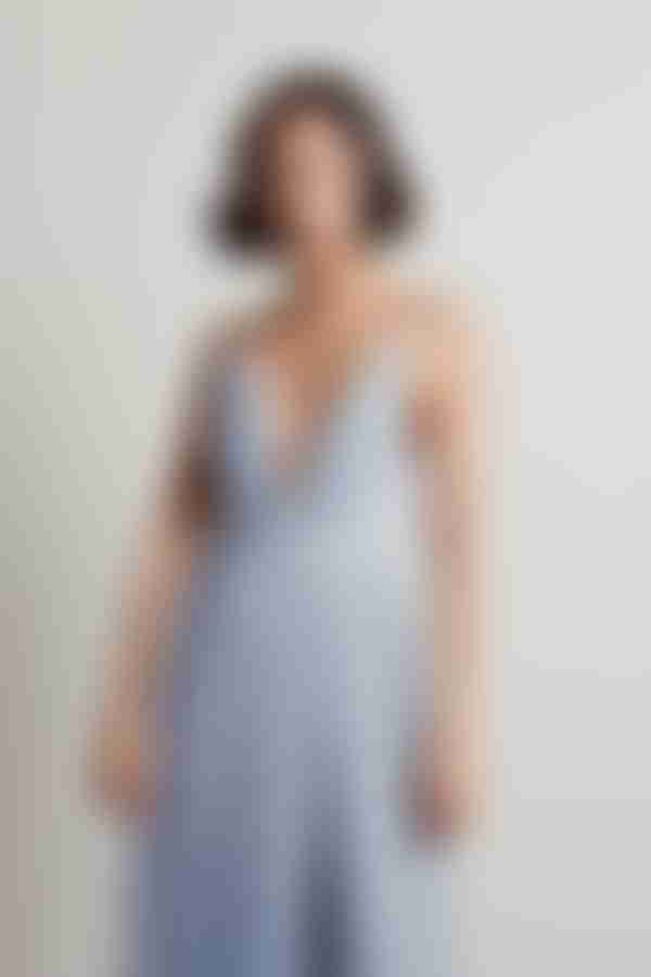 Slay The Night Deep V Double High Slit Maxi Dress - Burgundy