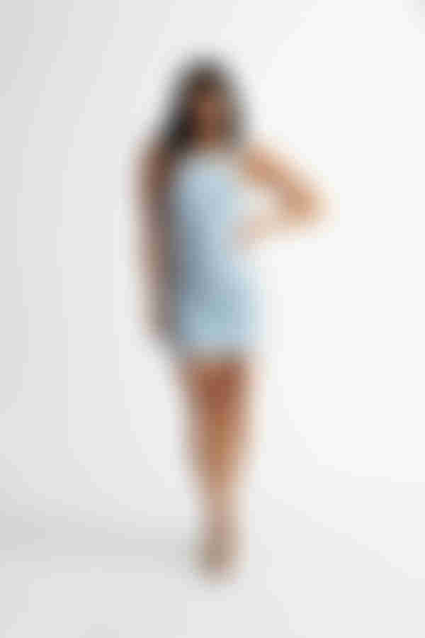 Sylvie Open Back Bodycon Mini Dress - Blue