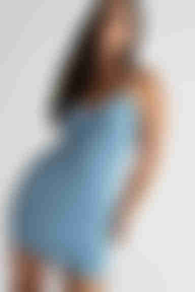 These Days Keyhole Backless Mini Dress - Blue