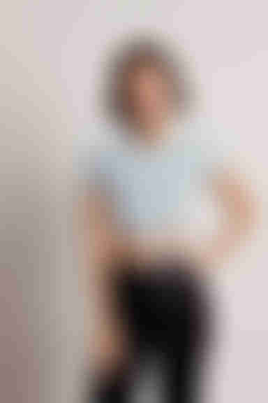 Will Be Waiting Crop Top - Blue