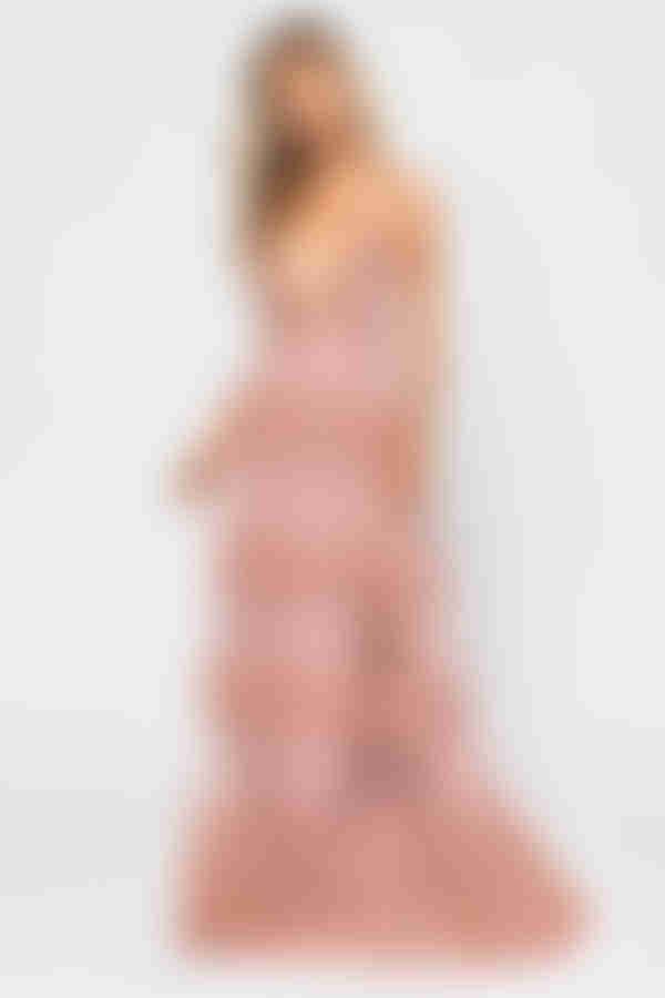 Analise Plunging Floral Maxi Dress - White