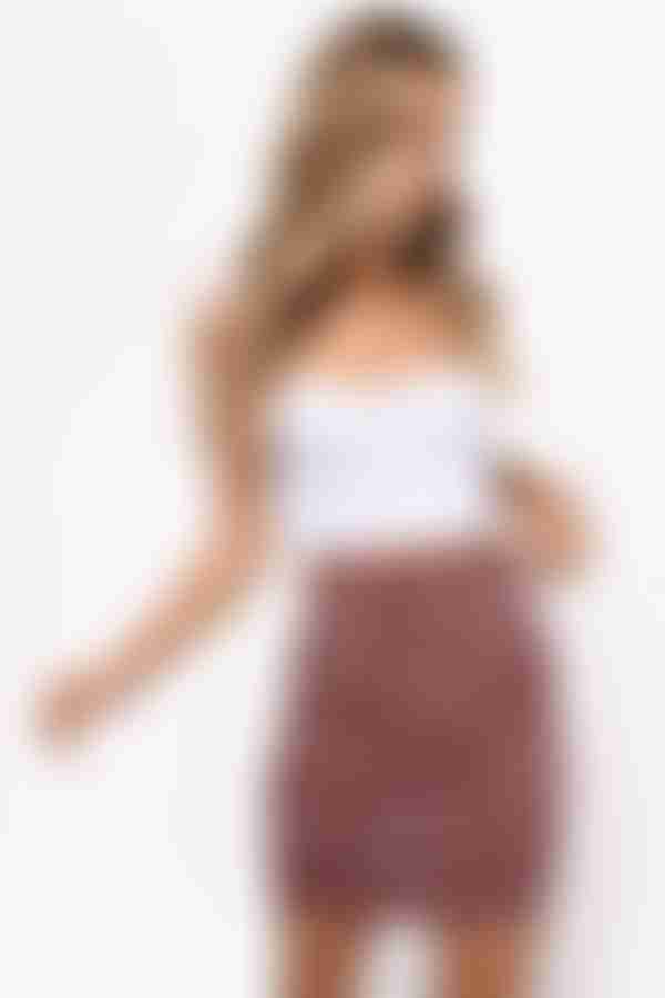 Higher Ground Velvet Mini Skirt - Teal