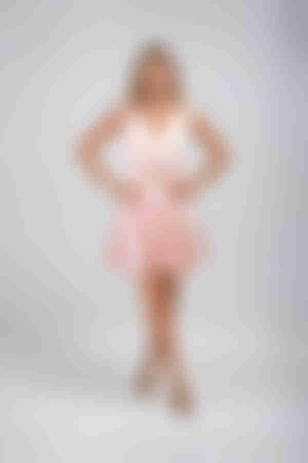 Sweet Escape V-Neck Cutout Mini Dress - Blush