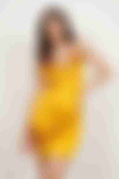 Rebecka Satin Bodycon Mini Dress - Bronze