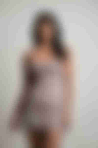 About The Waves Mesh Cami Mini Dress - Brown