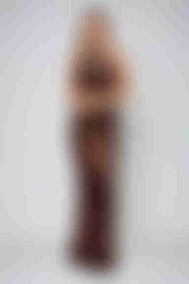 Risk Taker Mermaid Sequin Maxi Dress - Brown