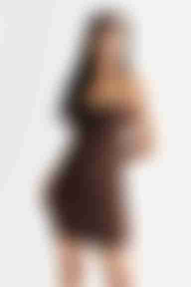 Trinah Corset Bodycon Mini Dress - Brown