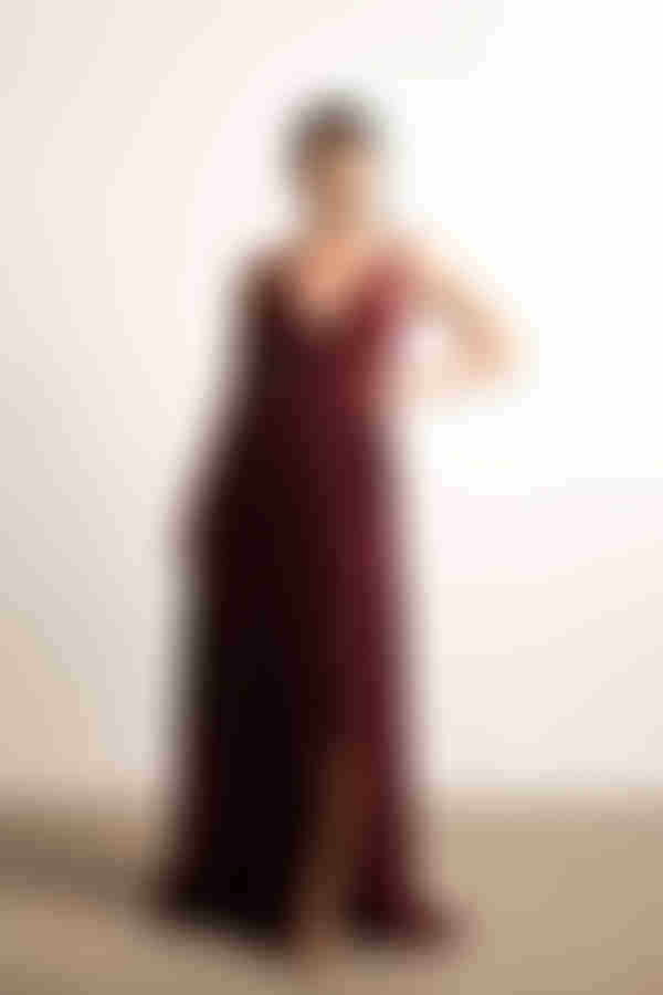 All I Ever Need Deep V High Slit Maxi Dress - White